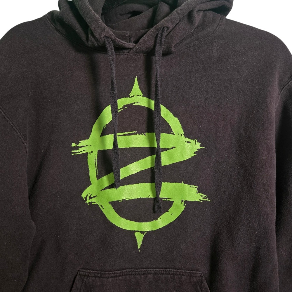 CloZee Official Merchandise Black‎ Lime Green Graphic Hoodie Mens Medium